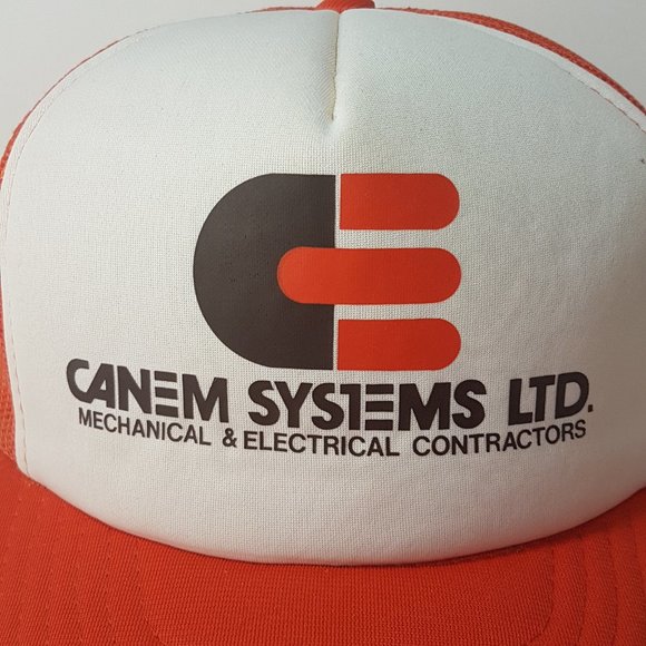 Vintage 80s CANEM SYSTEMS Hat Snapback Trucker Hat Classic Cap Alberta Edmonton - Picture 11 of 16